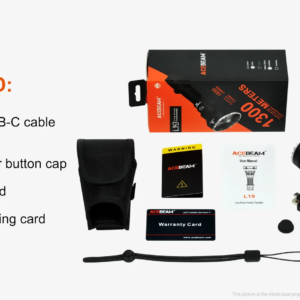 Alternative view of Acebeam L19 PM1 WHITE LED Flashlight -1650 Lumens 1300 meter throw